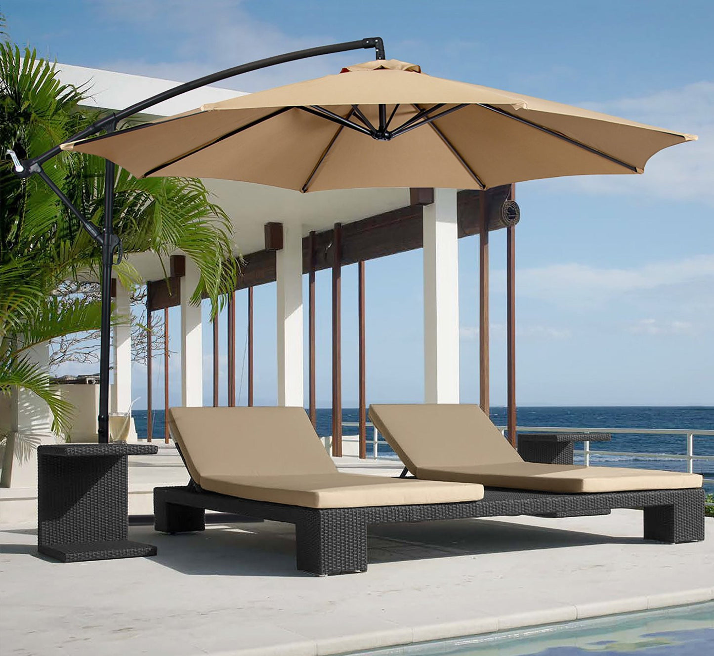 Outdoor 3M Side Leisure Patio Umbrella