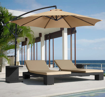 "3M outdoor side patio umbrella for garden and backyard, perfect for shade and leisure spaces"