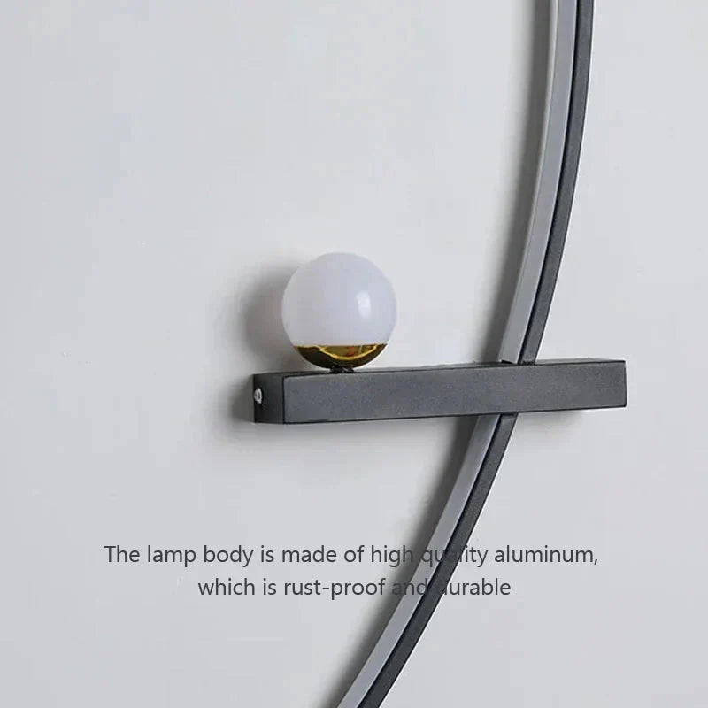 Modern wall lamp with a bulb on a light gray background