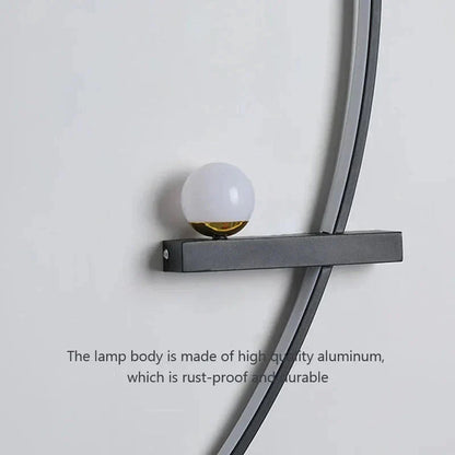 Modern wall lamp with a bulb on a light gray background